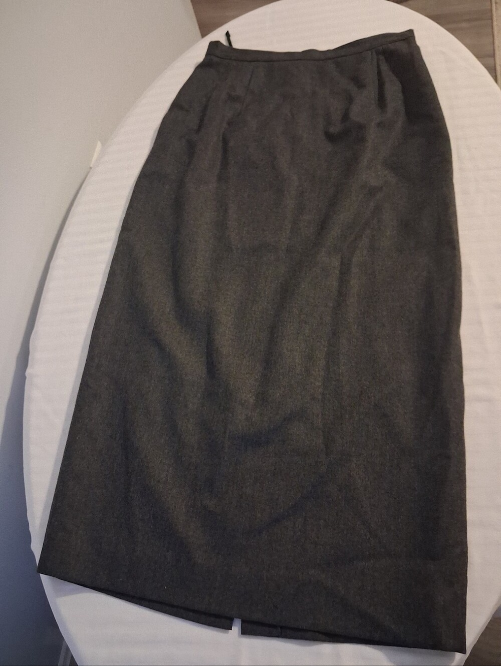 Gray Wool Long Midi Pencil Skirt Size 12